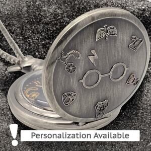 Wizard Glasses Pocket Watch - Magical Gift for Fans Collectors Pendant Witch